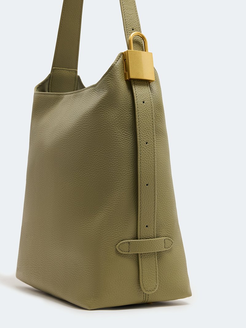 Кожаная сумка с кошельком