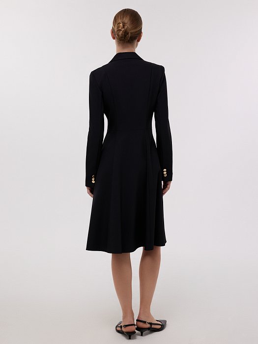 Платье на запах из костюмной ткани: фото №3