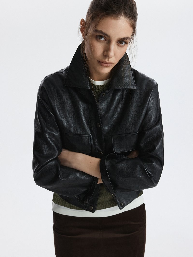 Куртка из искусственной кожи