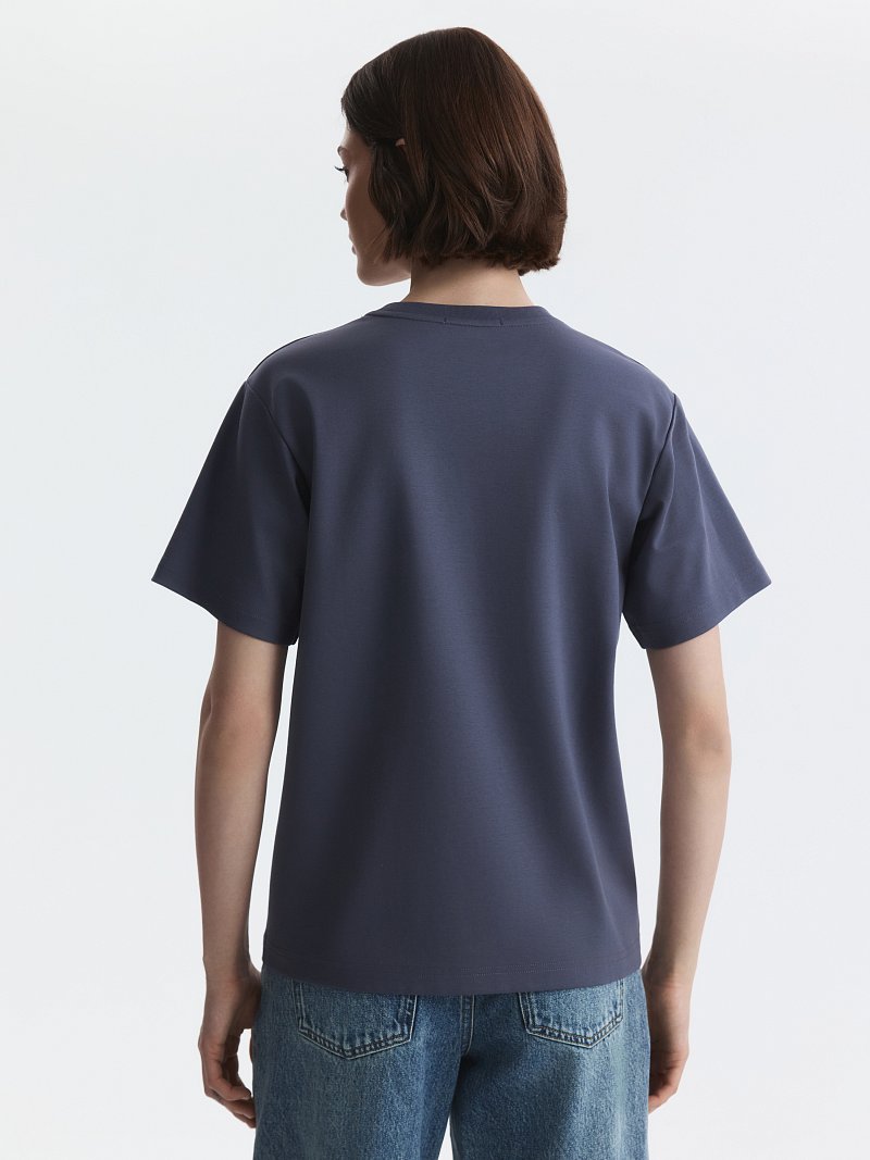 Однотонная футболка из 100% хлопка 