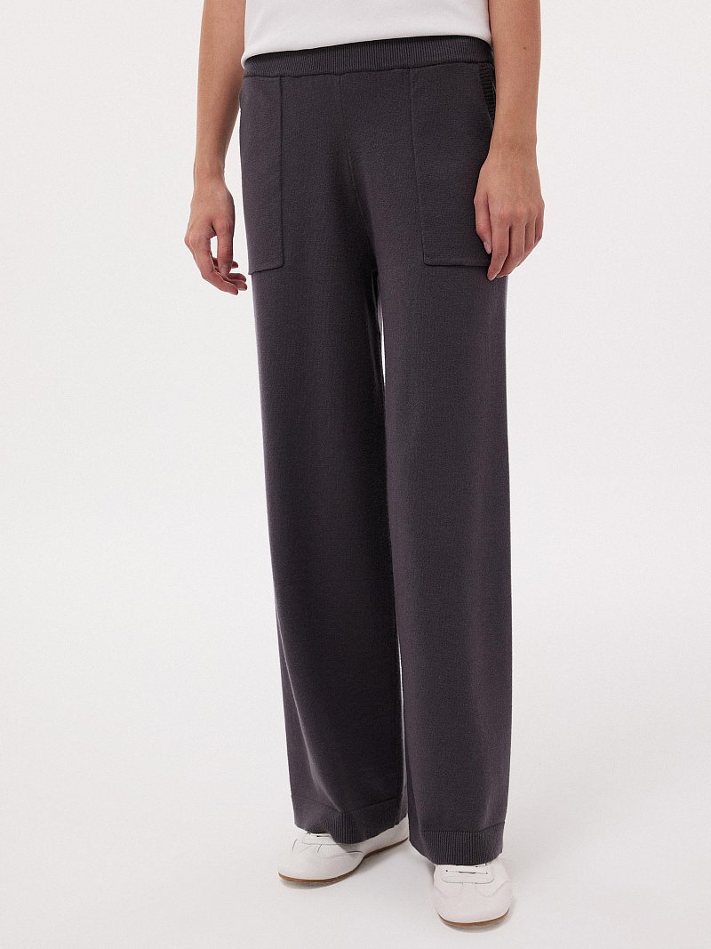 Прямые брюки из трикотажа