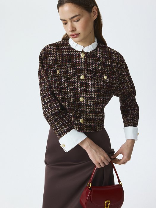 Твидовый жакет со съемными деталями: фото №2