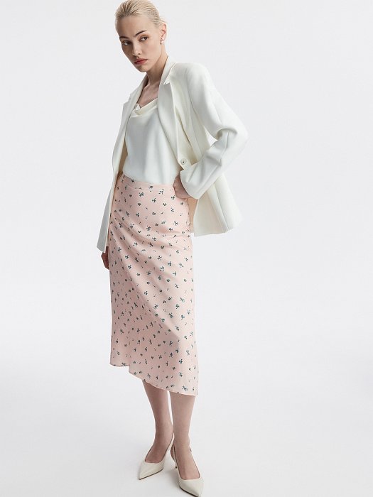 Атласная юбка в цветочек (Р158): фото №2