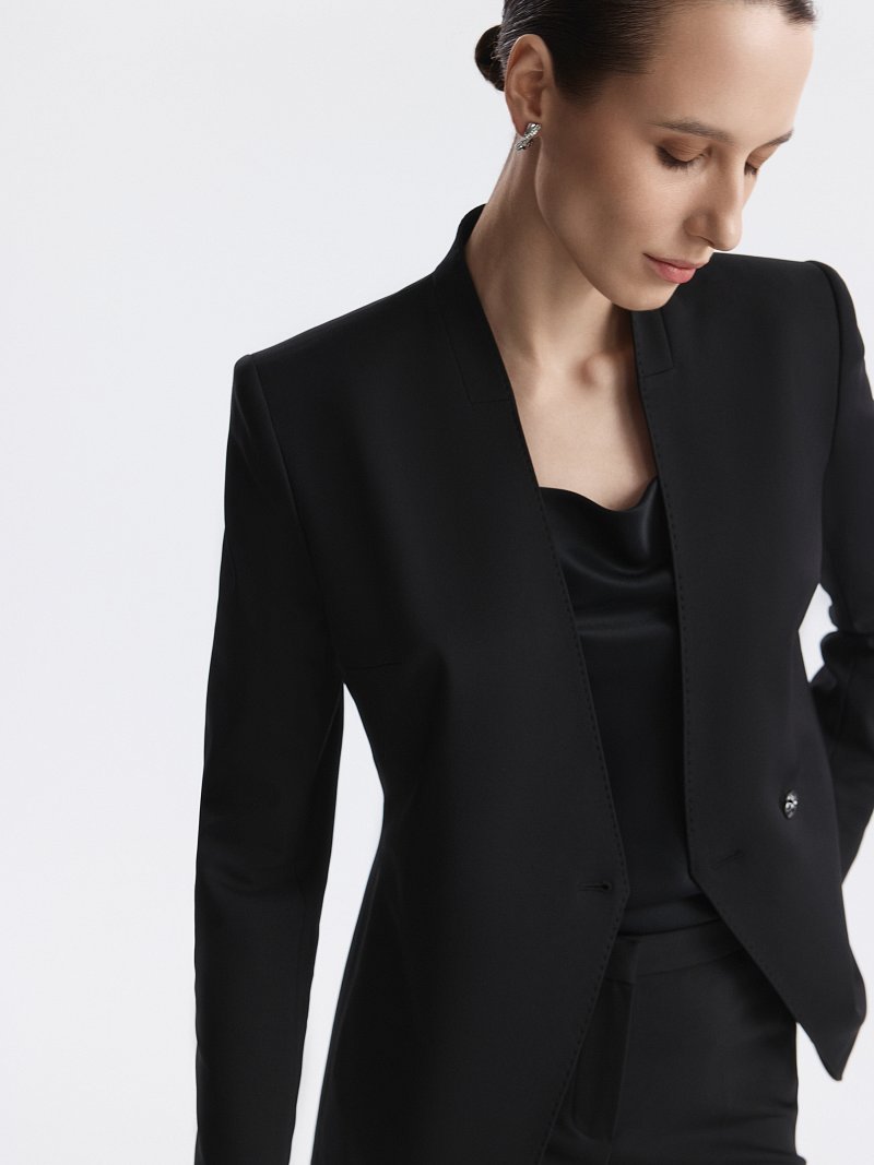 Асимметричный жакет из хлопка