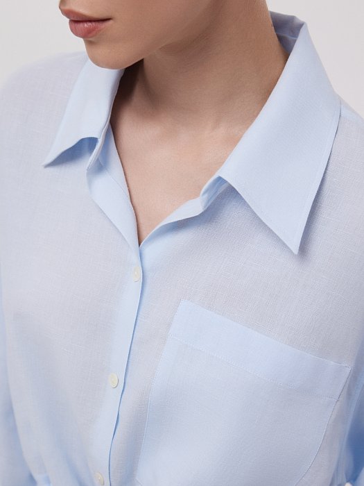 Блуза льняная на кулиске: фото №3