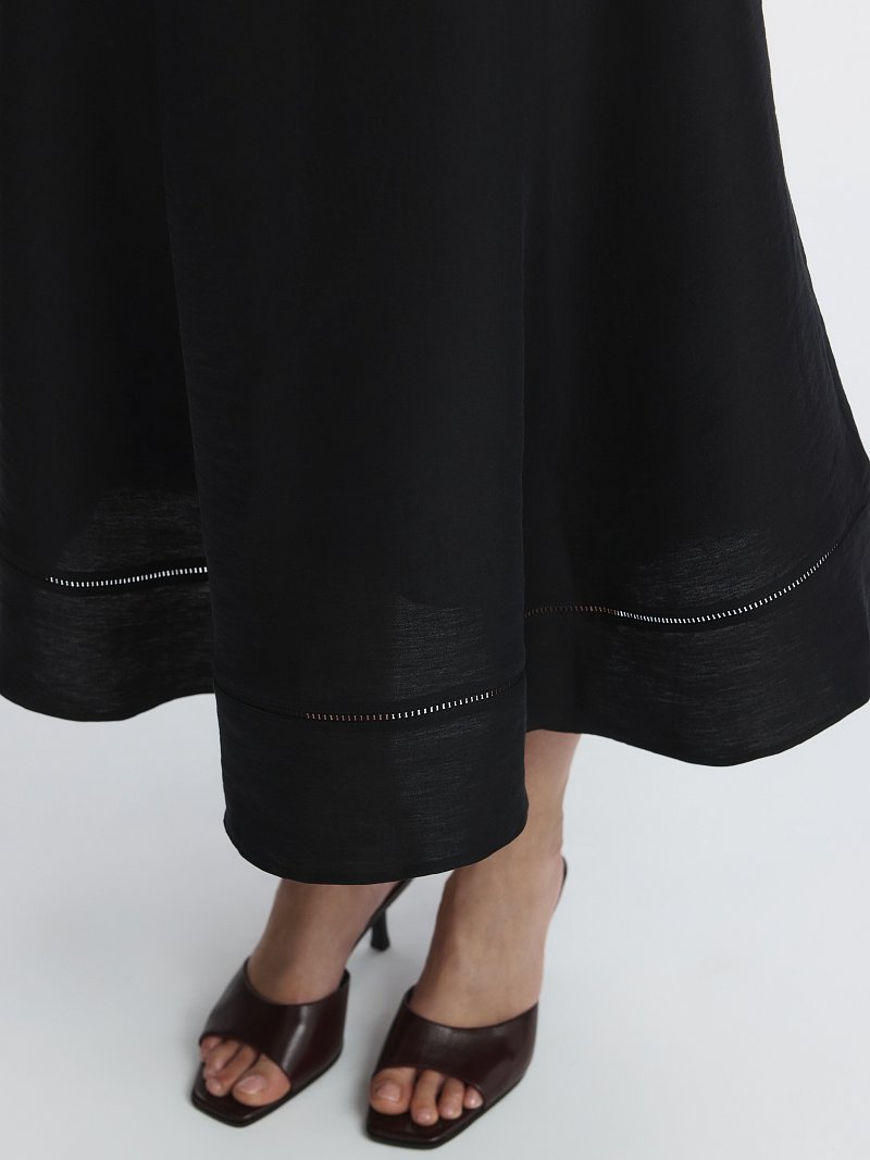 Расклешенная юбка изо льна (Р158)