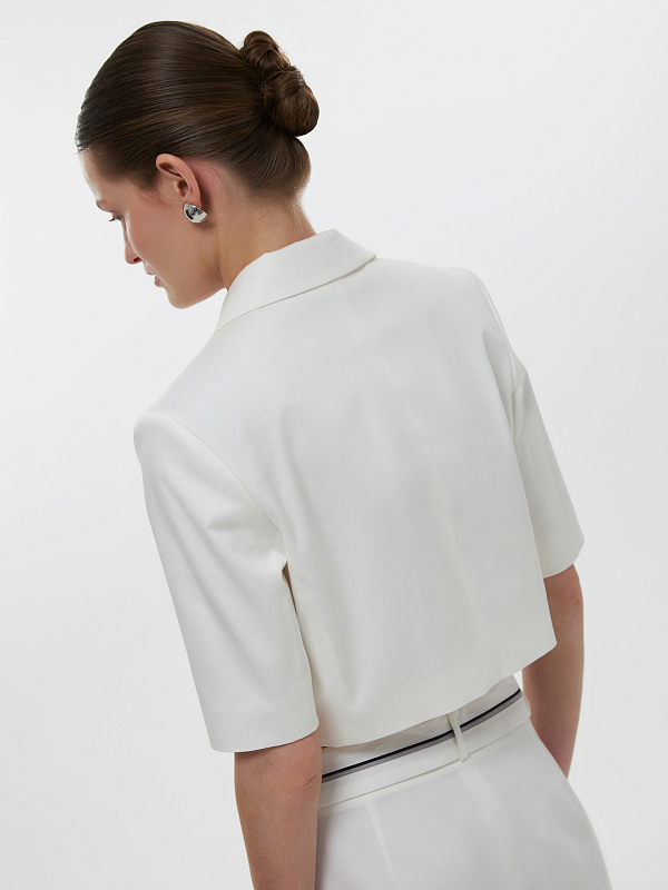 Укороченный жакет из хлопка