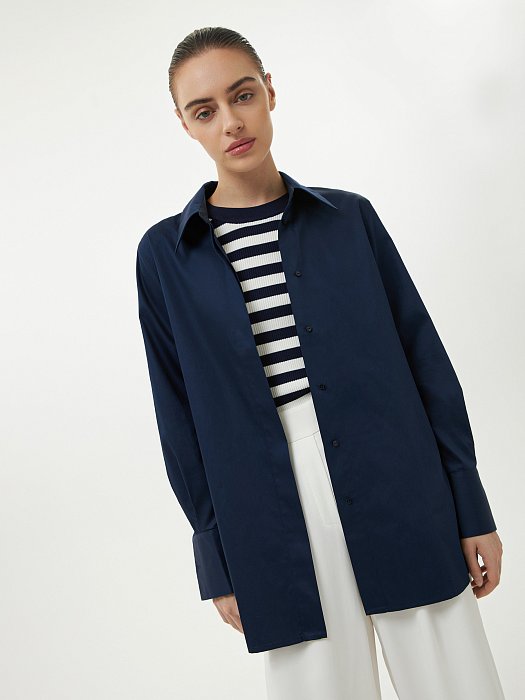 Удлиненная рубашка из хлопка: фото №3