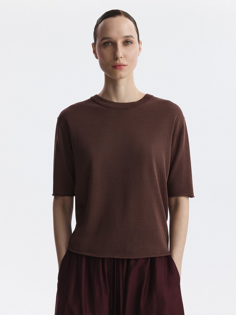 Джемпер с шелком