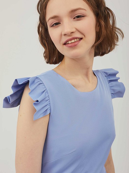 Платье с пышной юбкой длины миди: фото №4