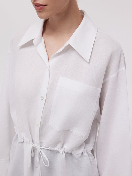 Блуза льняная на кулиске: фото №2