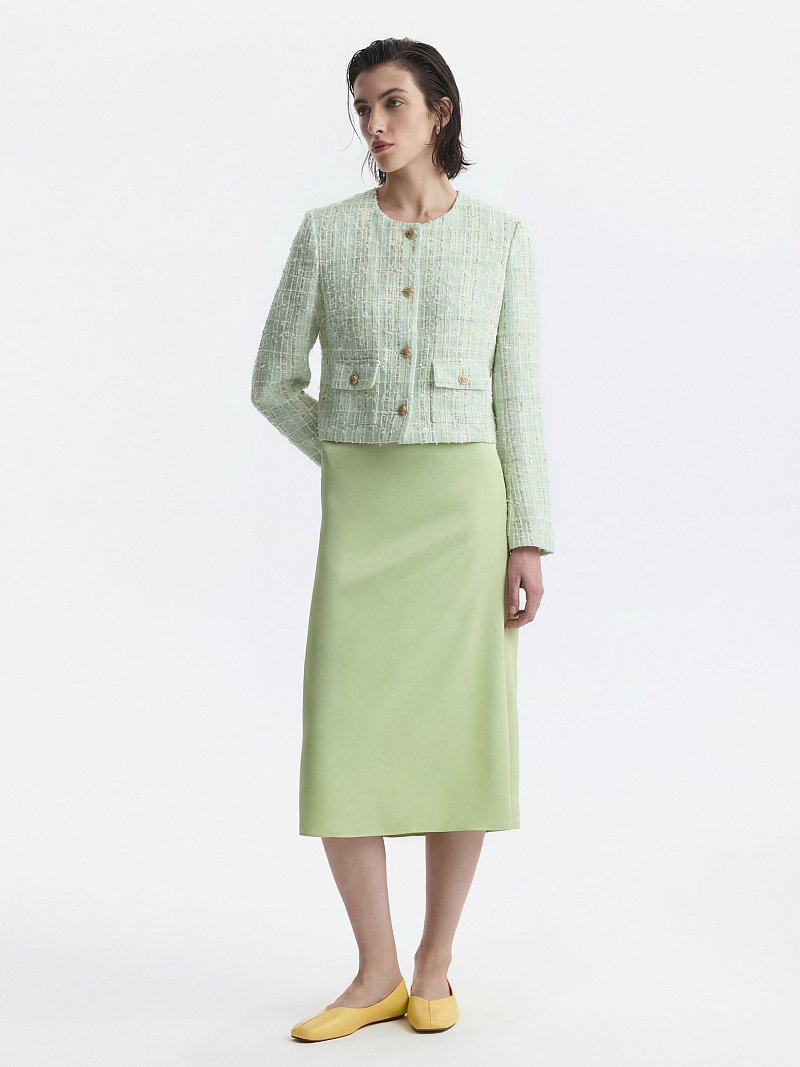 Укороченный жакет из букле