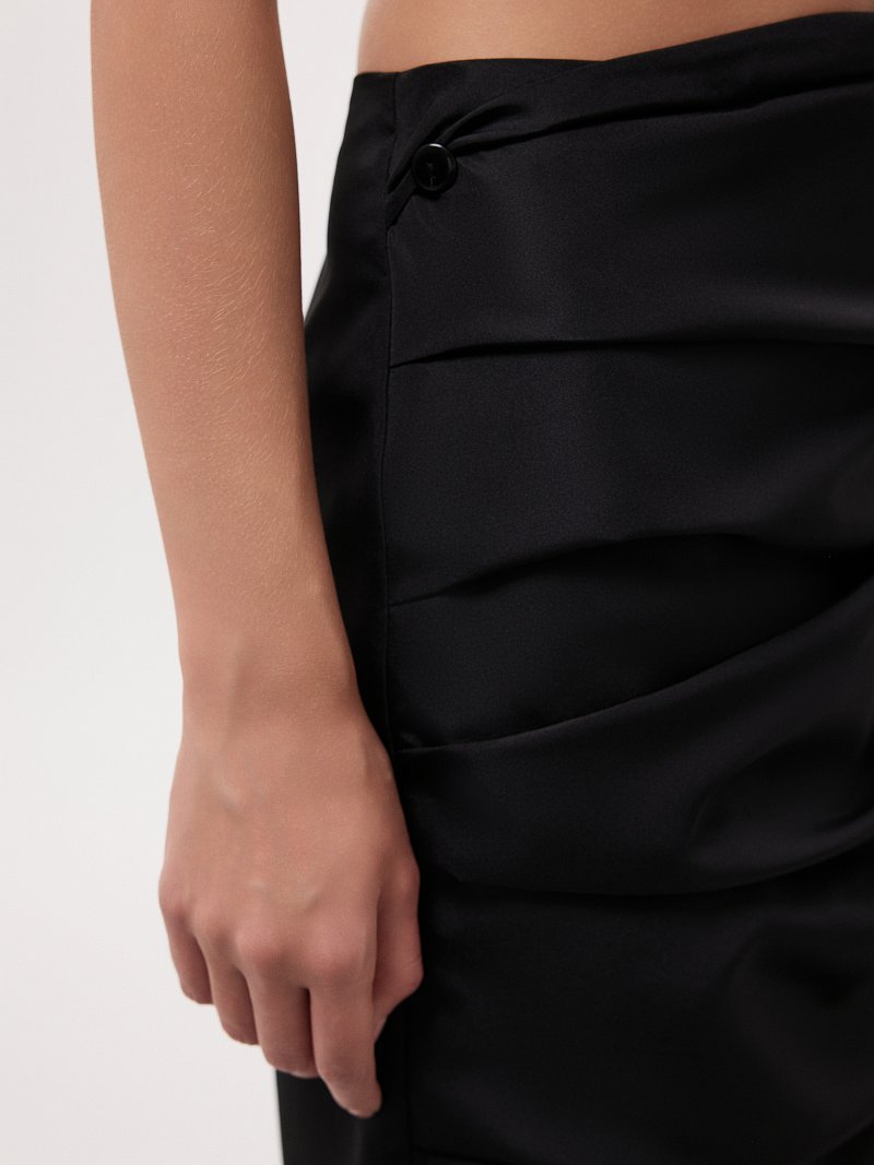 Юбка из тафты со съемным шлейфом