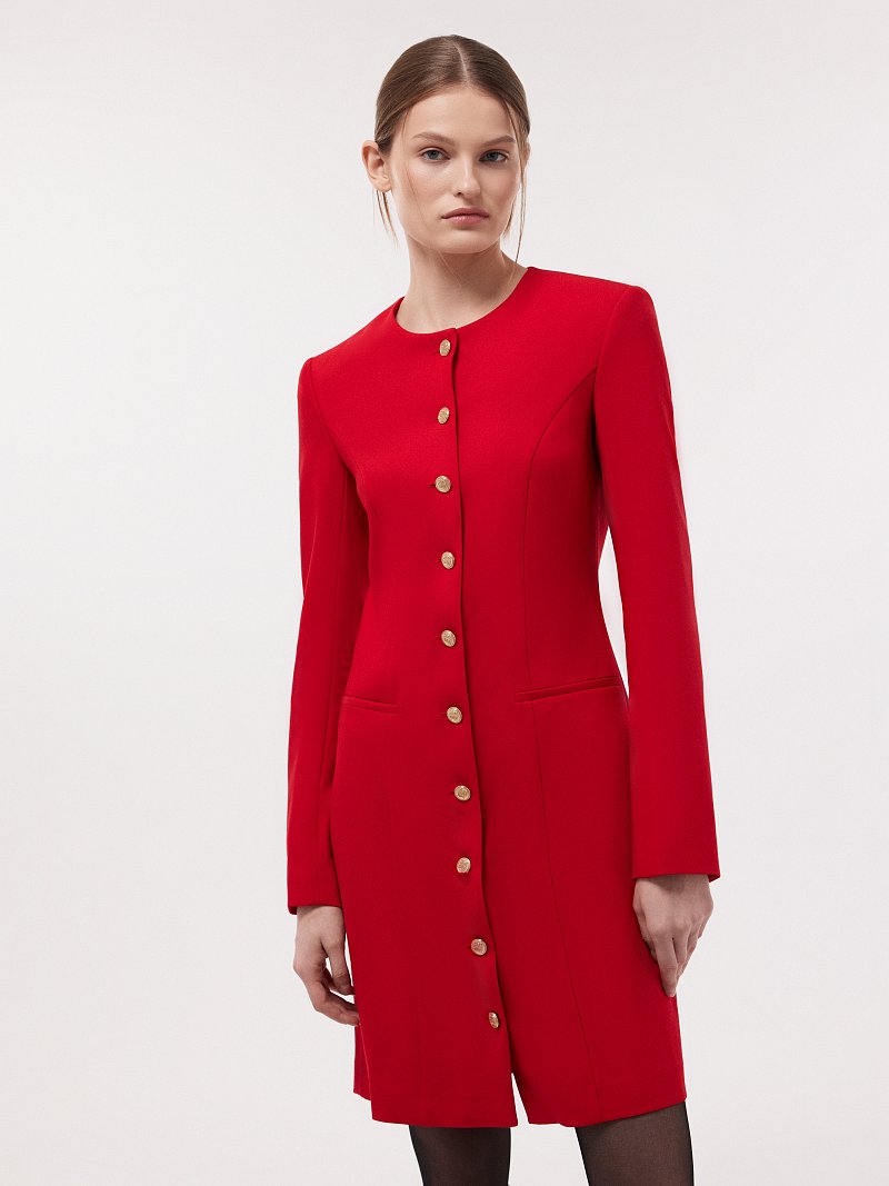 Платье с круглым вырезом