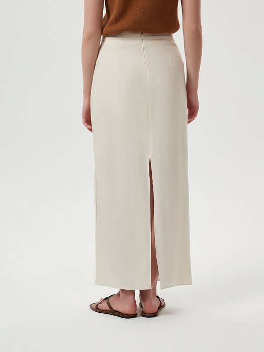 Прямая юбка из 100% льна: фото №4