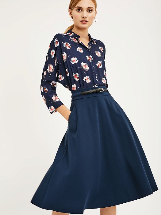 Расклешённая юбка-миди: фото №2