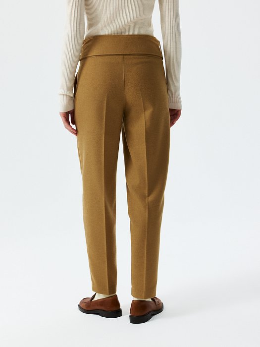 Зауженные брюки из фланели: фото №5