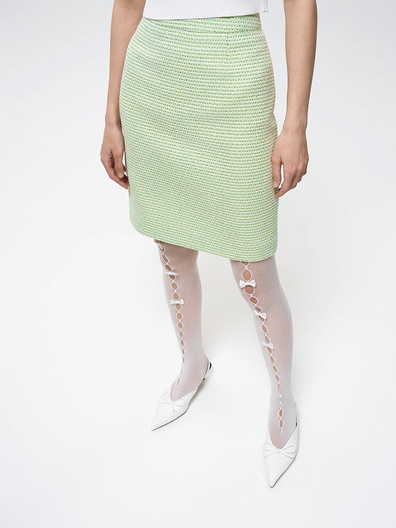 Прямая юбка из твида