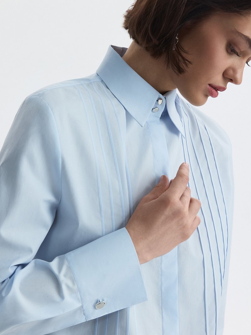 Хлопковая блуза с рельефами