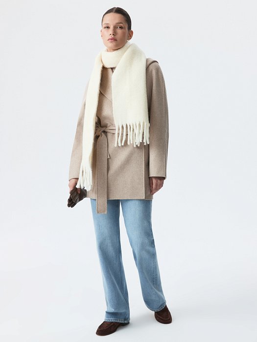 Полупальто с капюшоном (Р158): фото №3