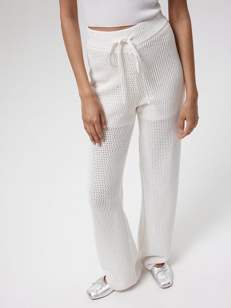 Вязаные брюки с пайетками