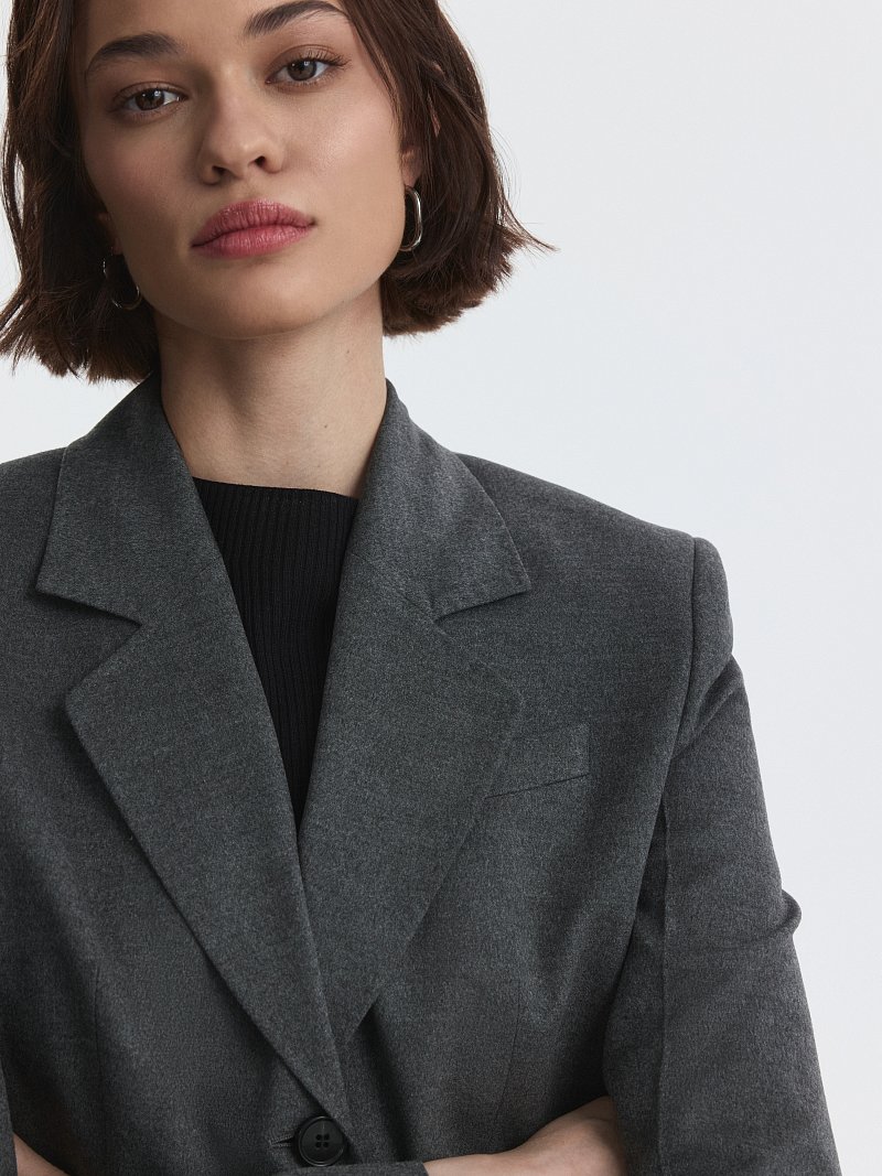 Жакет приталенный из фланели