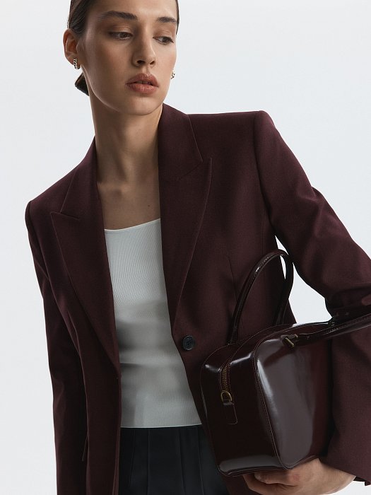 Приталенный жакет из фланели (Р158): фото №2