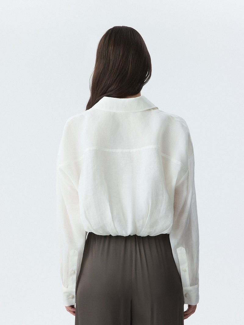 Укороченная блуза из лиоцелла (Р158)