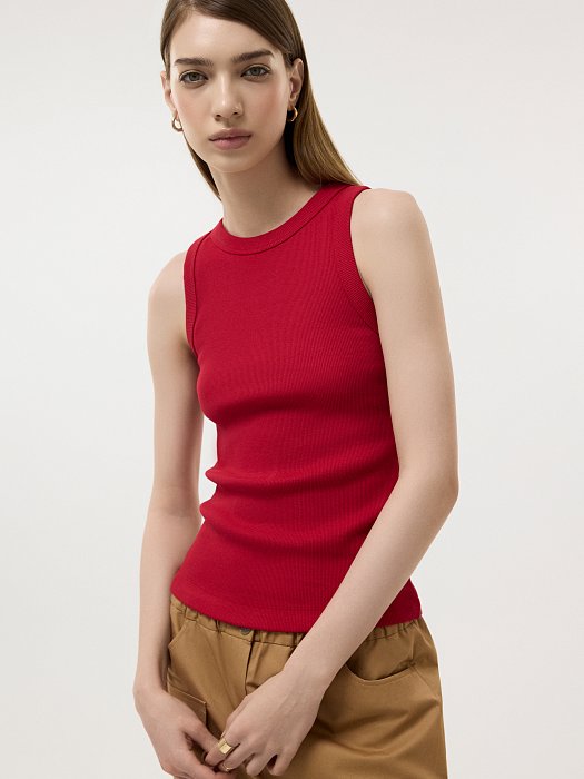 Однотонный топ из хлопка: фото №2