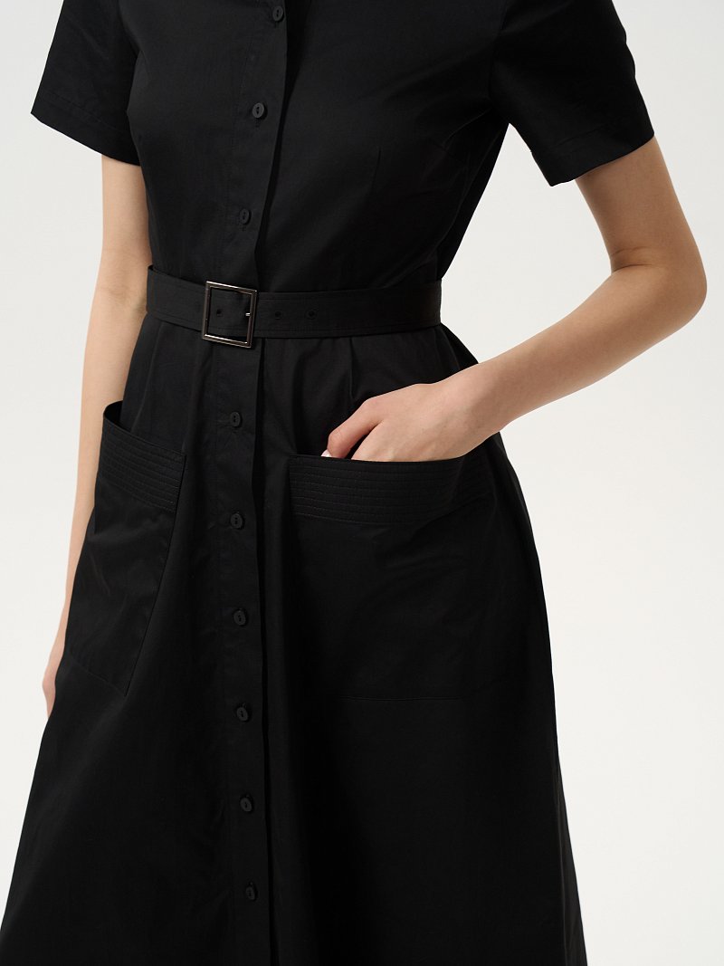 Платье-рубашка из хлопка