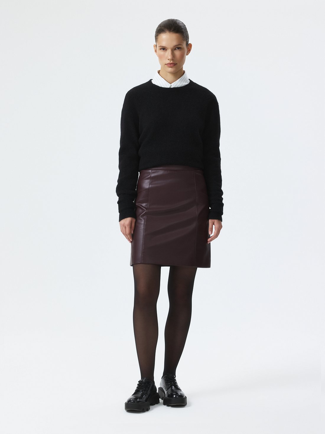 Мини-юбка из экокожи: фото №1