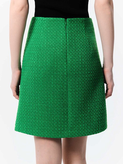 Юбка-мини из фактурной ткани: фото №4
