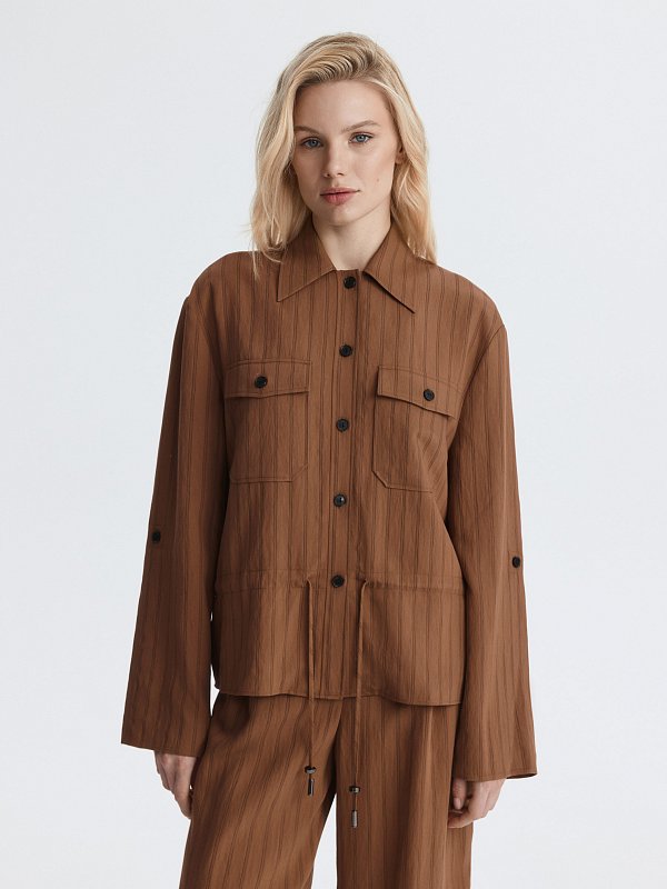 Укороченная рубашка на кулиске