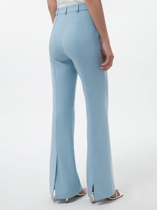 Брюки расклешенного кроя с разрезами: фото №4