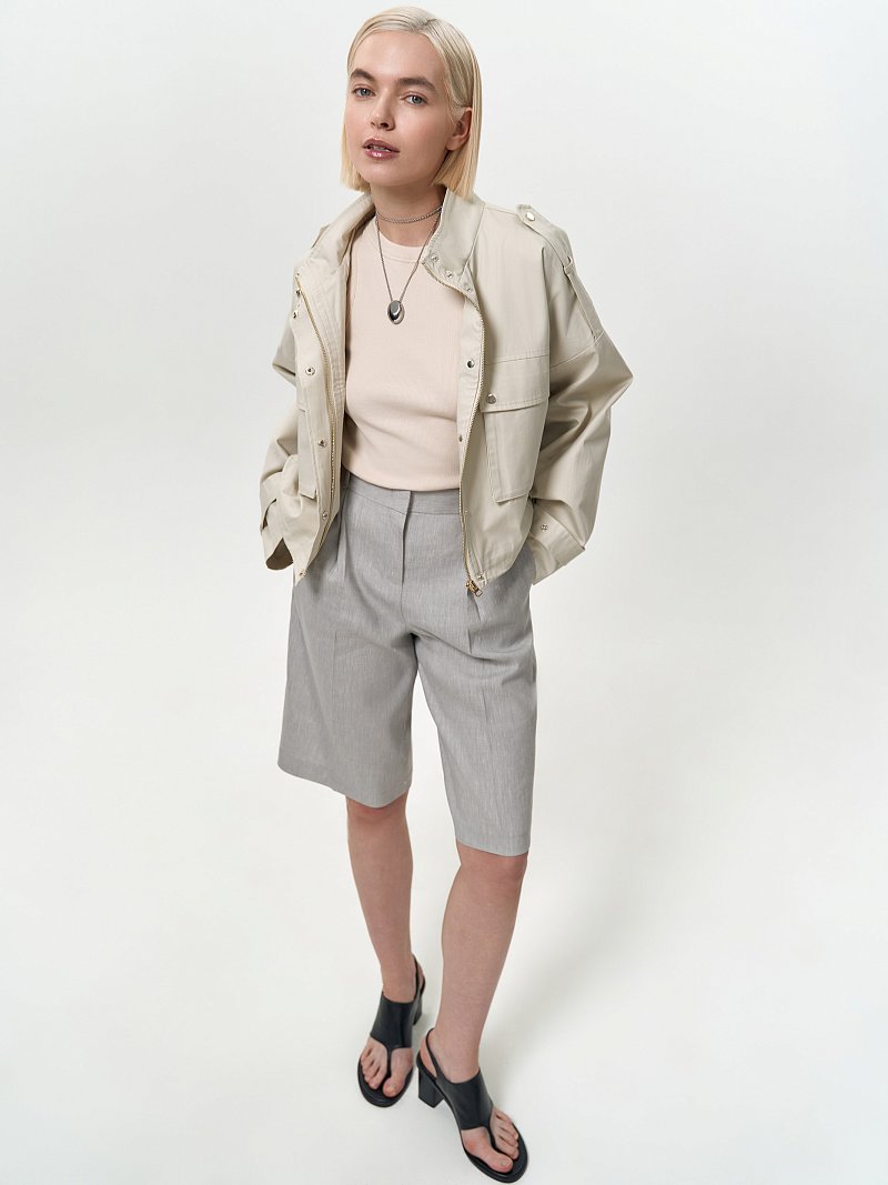 Укороченная куртка оверсайз