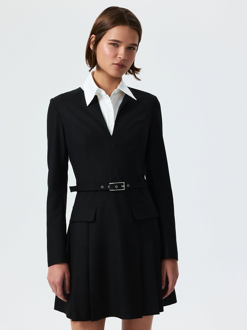 Платье со съемной манишкой