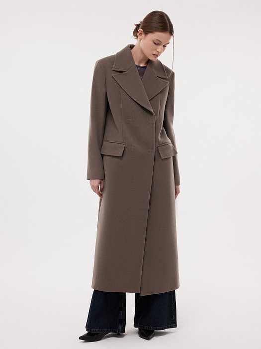 Прямое пальто из шерсти: фото №2