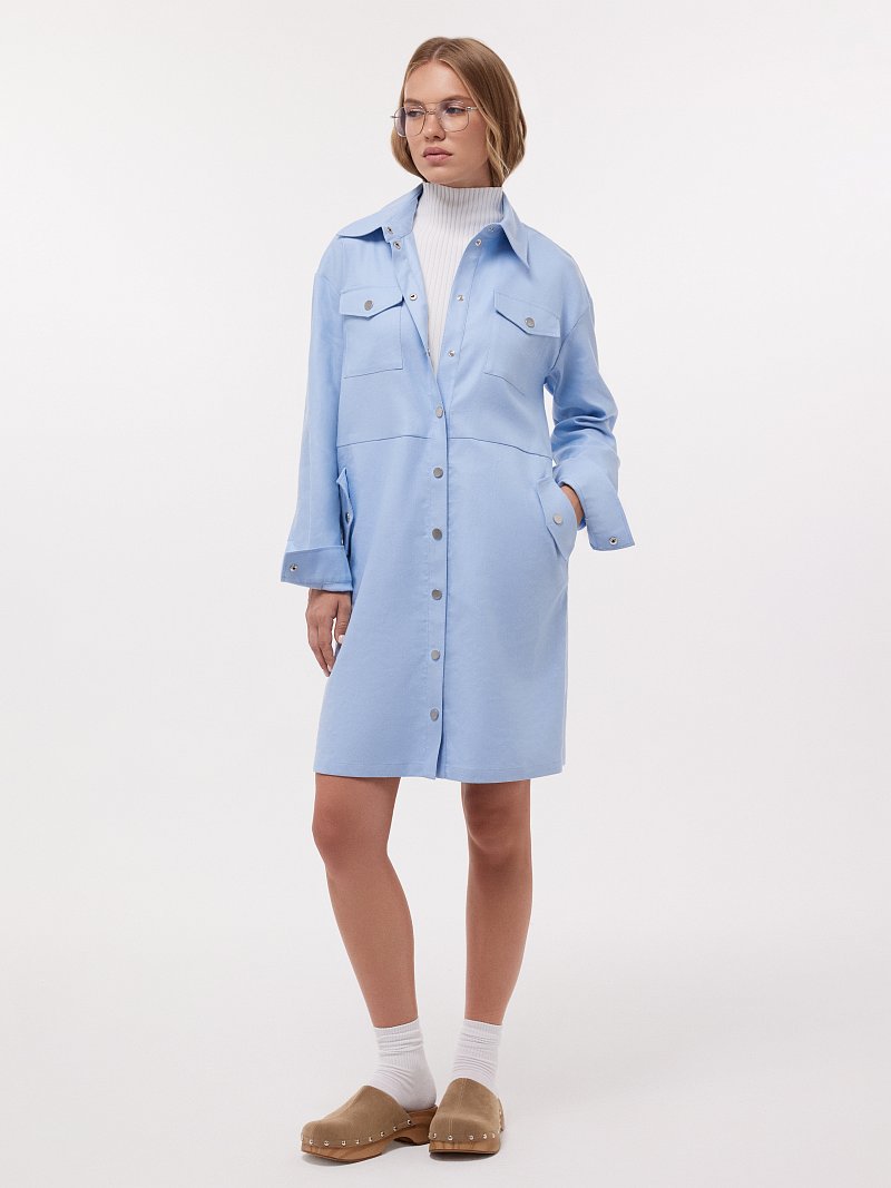 Платье-рубашка на кнопках