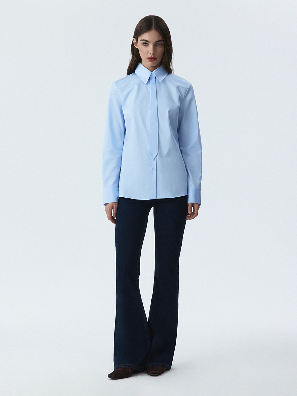 Рубашка со съемным галстуком