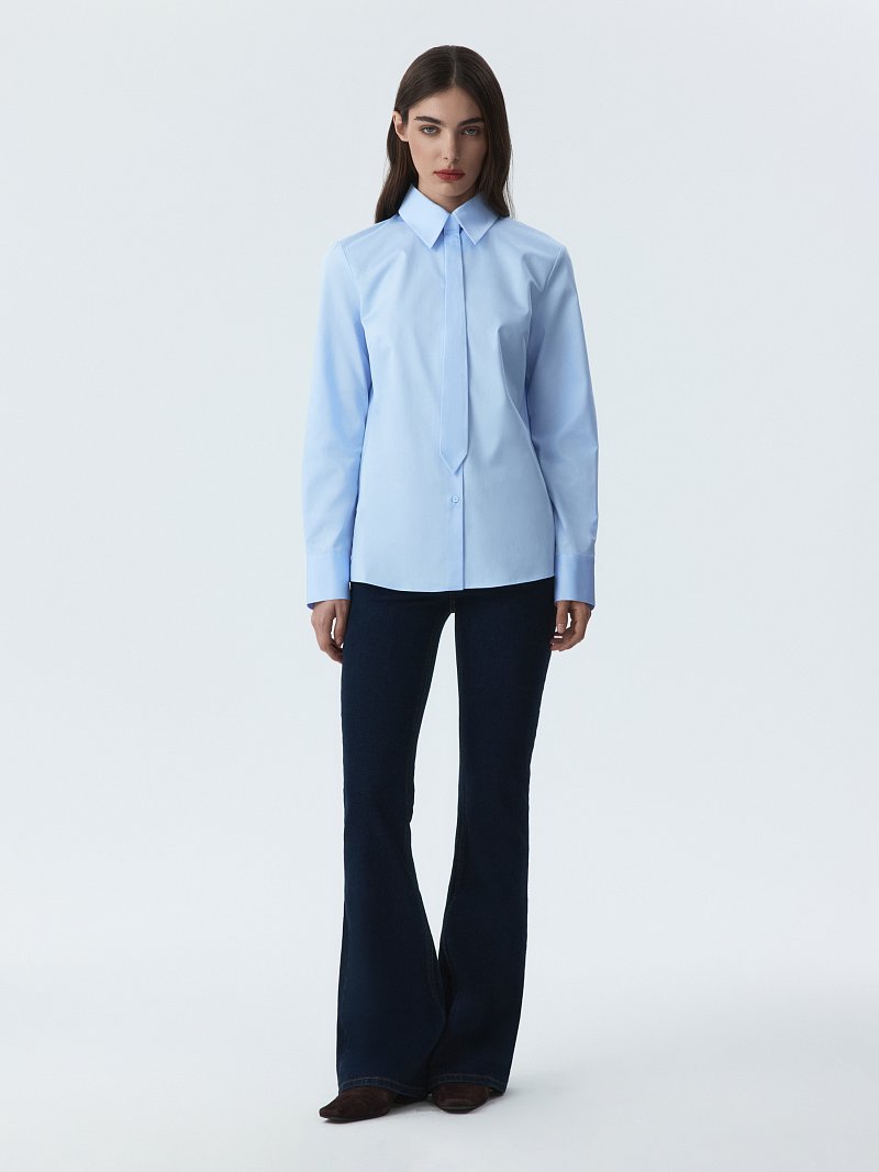 Рубашка со съемным галстуком