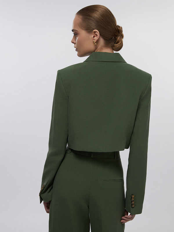 Укороченный жакет со льном