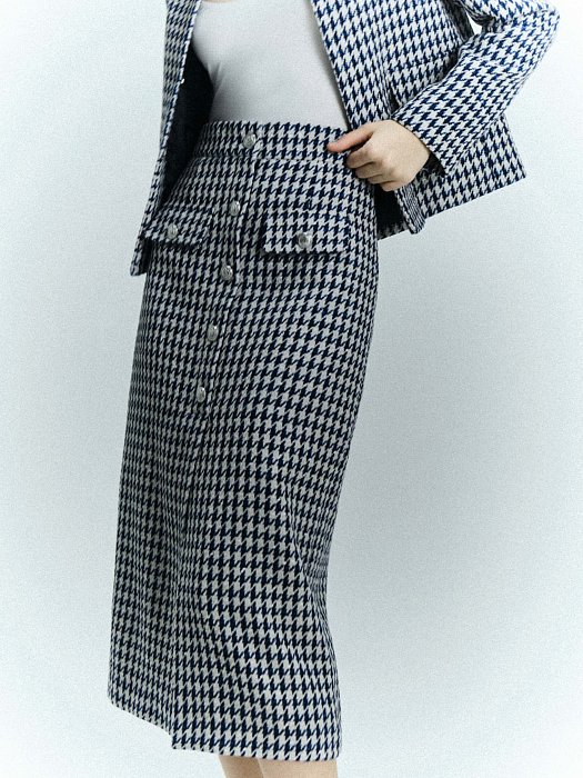 Твидовый жакет без воротника: фото №6