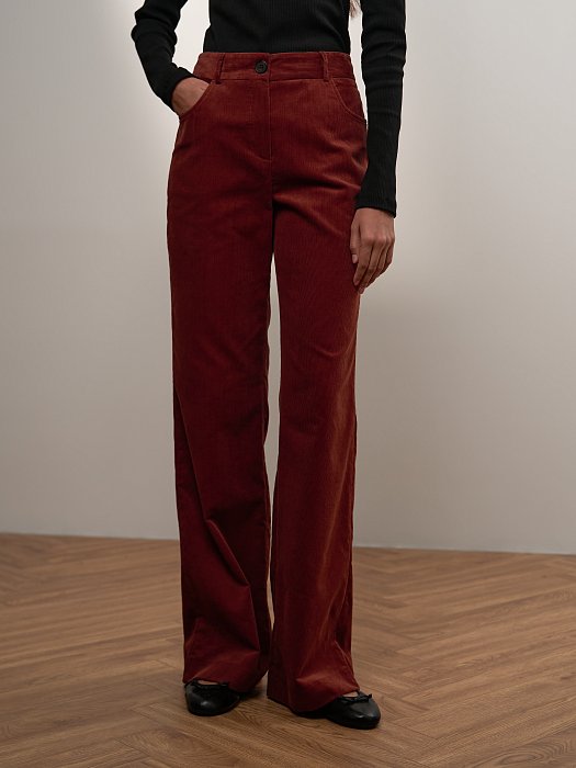 Вельветовые брюки клеш: фото №3