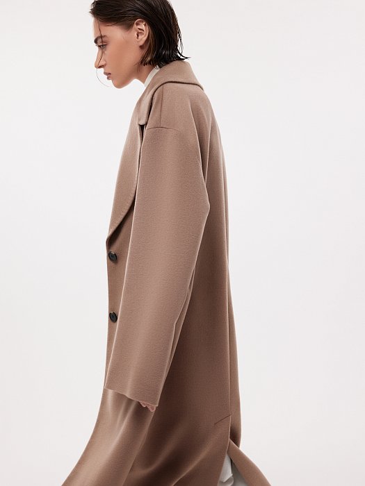 Пальто оверсайз с шерстью: фото №3