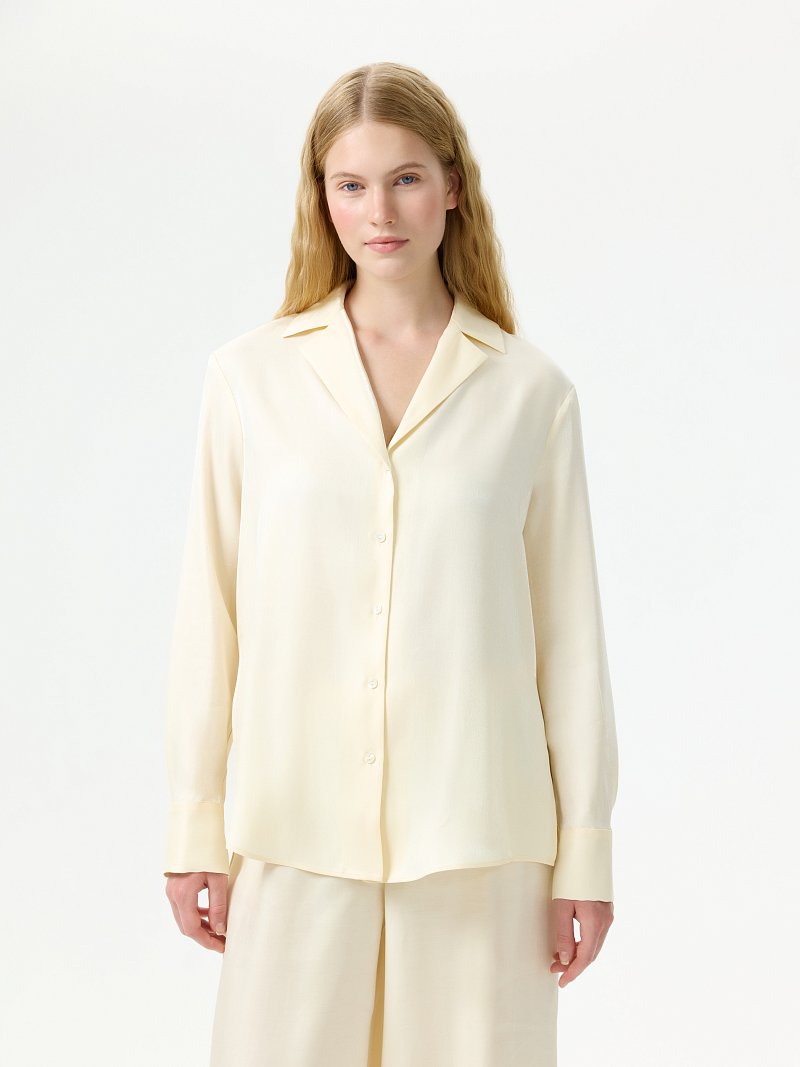 Атласная блуза оверсайз