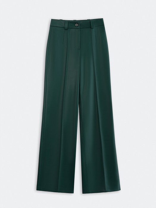 Брюки из экокожи со стрелками: фото №5