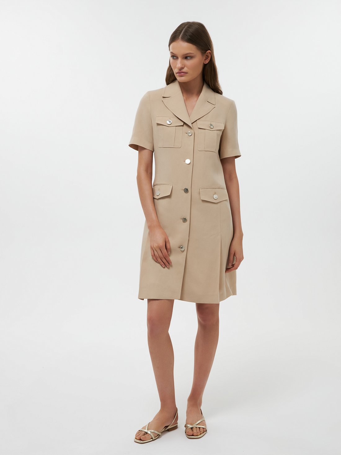 Платье-сафари с поясом: фото №1