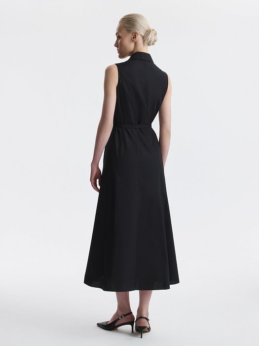 Асимметричное платье из хлопка: фото №4