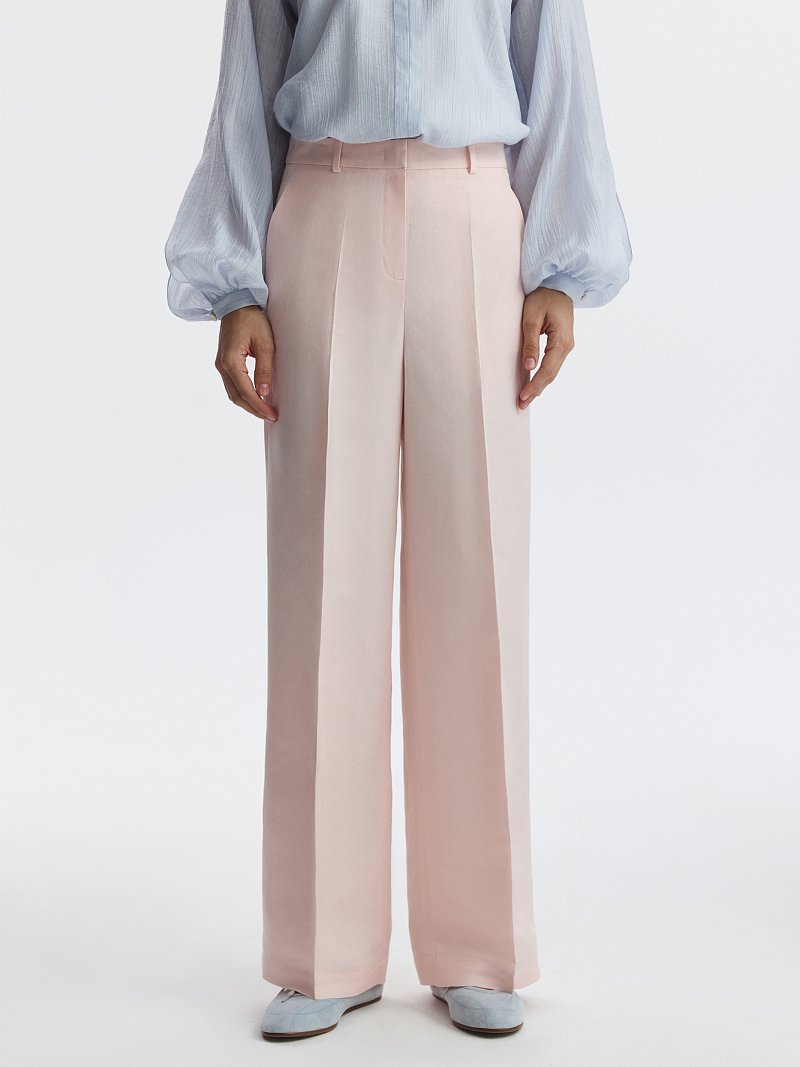 Брюки из смесового льна