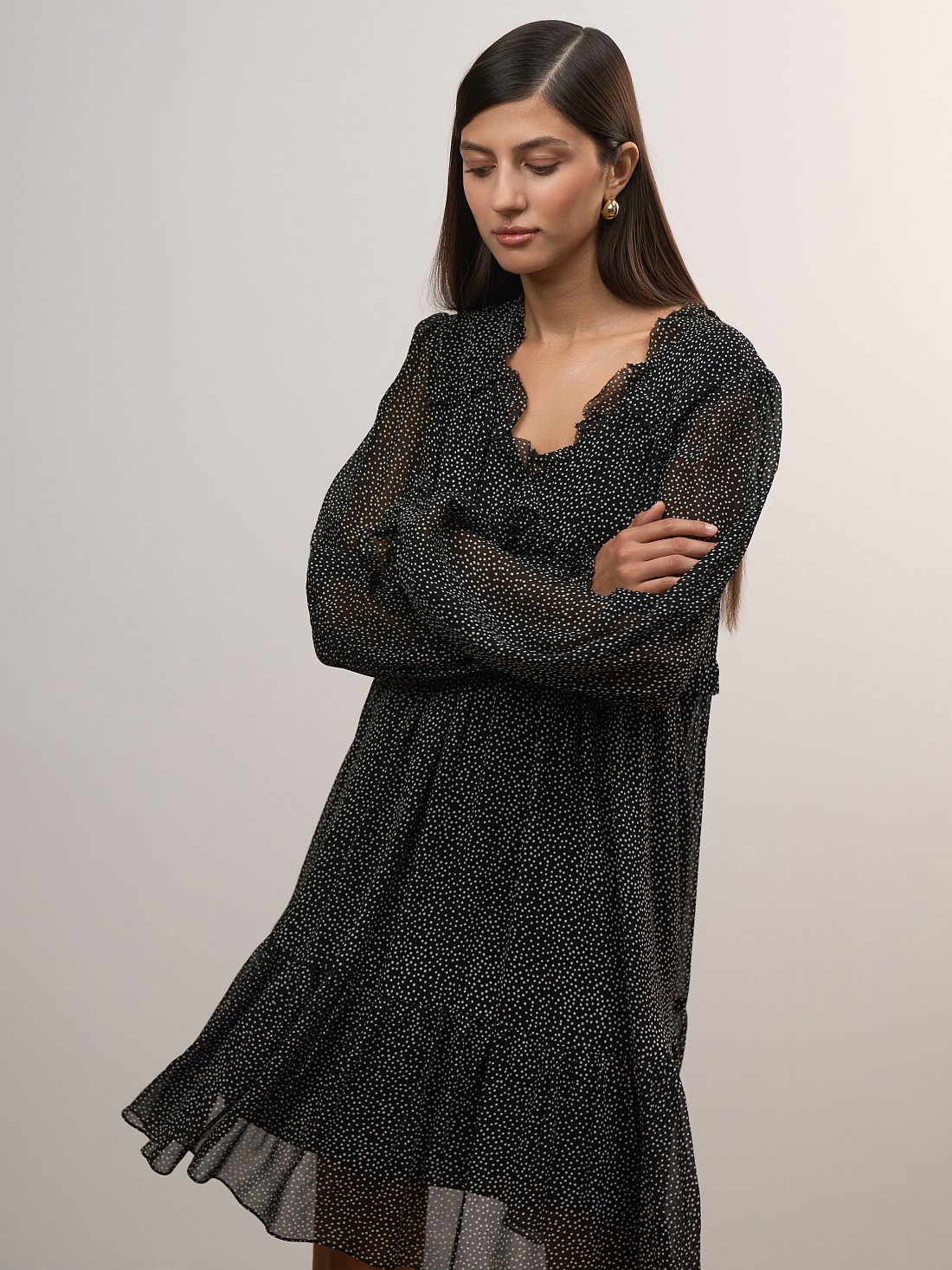 Платье из шифона с принтом: фото №1